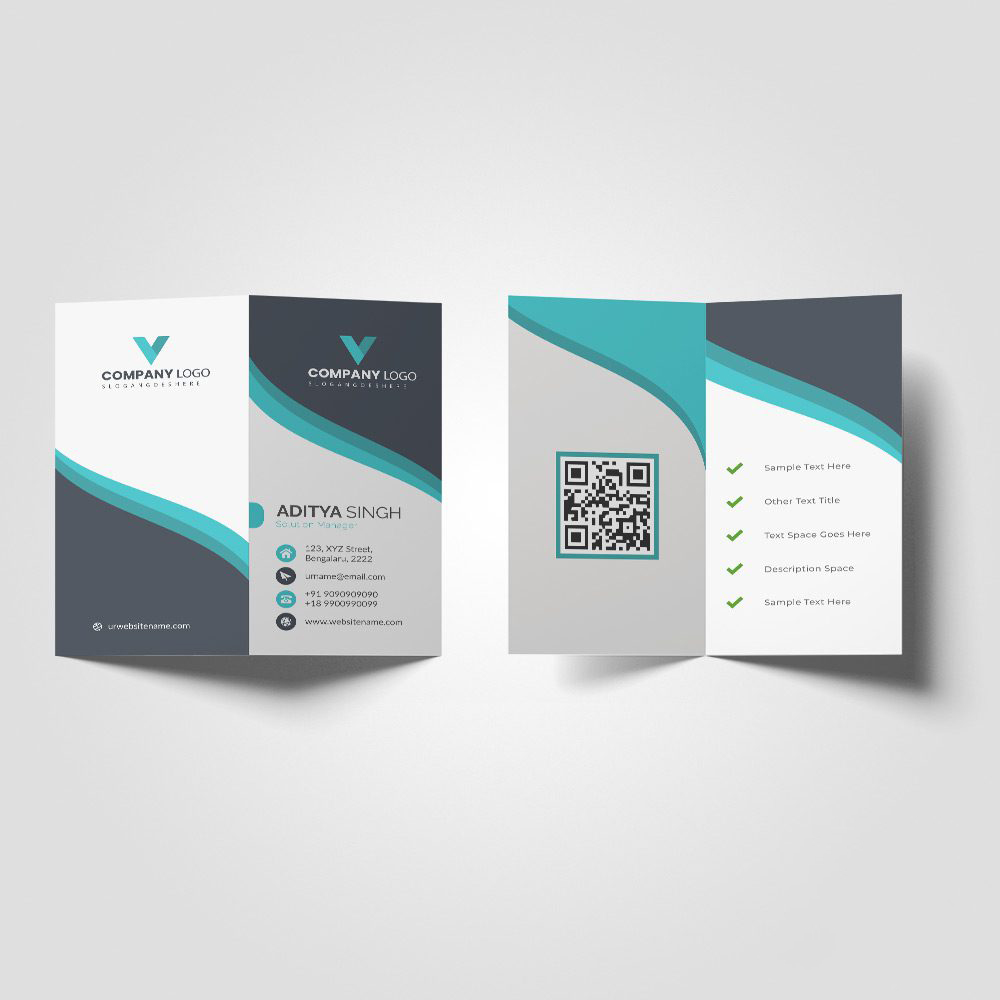 Bi-Fold Business Cards — Custom branded business essentials from ClayBag
