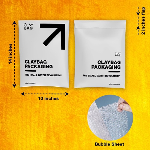 Courier Bubble Bags - 10in x 14in — Custom branded packaging from ClayBag