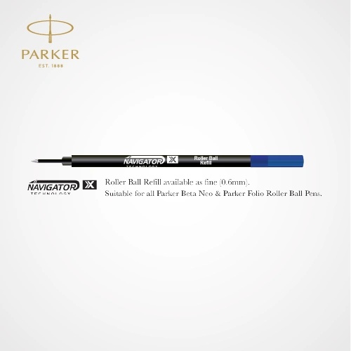 Roller Ball Pen Refill (Navigator X 0.6mm — Beta Neo / Folio) — Custom branded pens from ClayBag