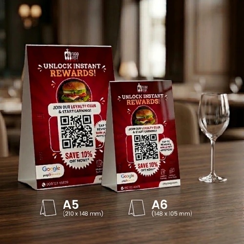 Tent Card — Custom branded marketing essentials from ClayBag