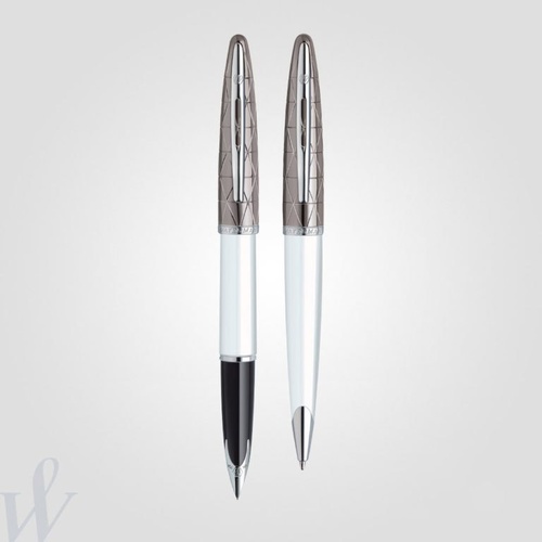 Waterman Carene Contemporary White & Gun Metal ST — Custom branded all products from ClayBag