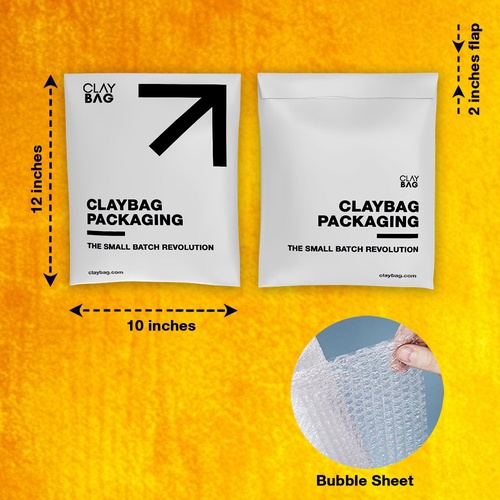 Courier Bubble Bags - 10in x 12in — Custom branded packaging from ClayBag