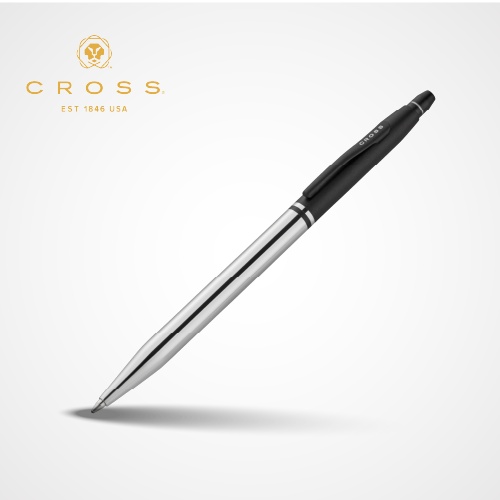 Click™ Tuxedo Chrome Ballpoint Pen AT0622-123 — Custom branded pens from ClayBag