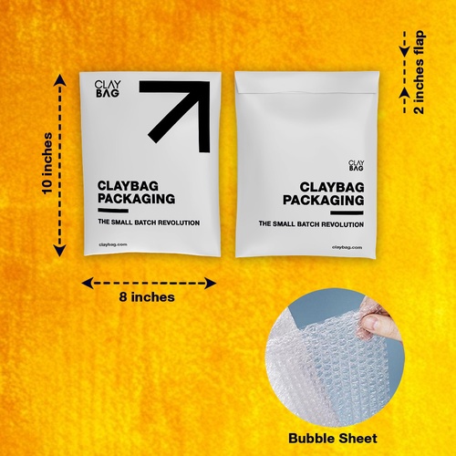 Courier Bubble Bags - 8in x 10in — Custom branded packaging from ClayBag