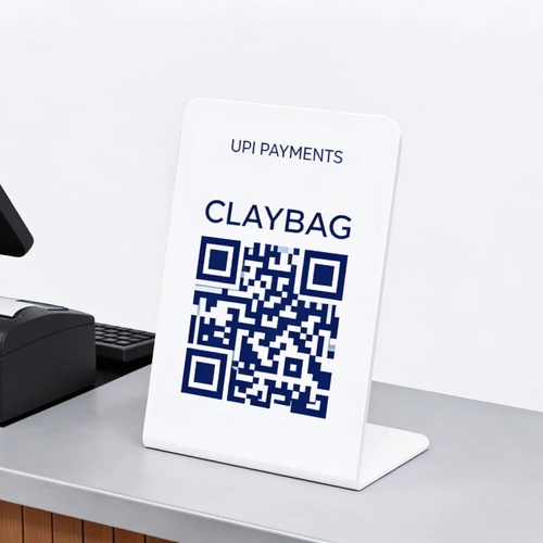 QR Code Stand — branded for Pharma & Healthcare Branding