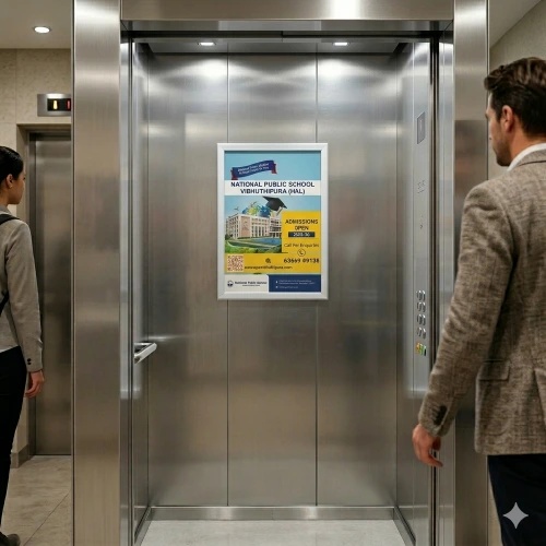 Apartment Lift Branding — branded for Outdoor Branding
