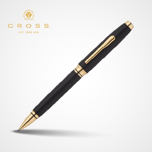 Coventry Matte Black with Gold-Tone Ballpoint Pen AT0662-12 — Custom branded pens from ClayBag