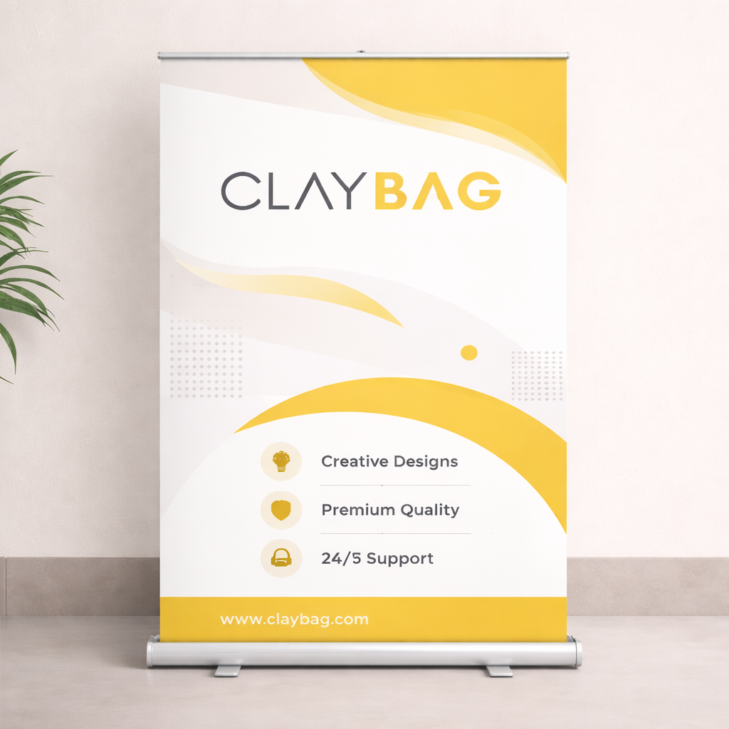 Roll Up Standee 2ft x 5ft — Custom branded marketing essentials from ClayBag