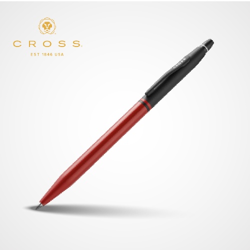 Click™ Tuxedo Satin Metallic Red Ballpoint Pen AT0622-125 — Custom branded pens from ClayBag