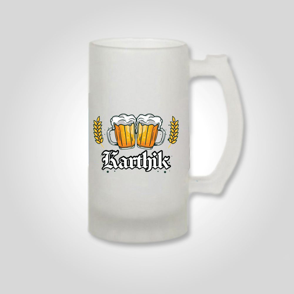Customized Beer Mug - Frosted — Custom branded drinkware from ClayBag
