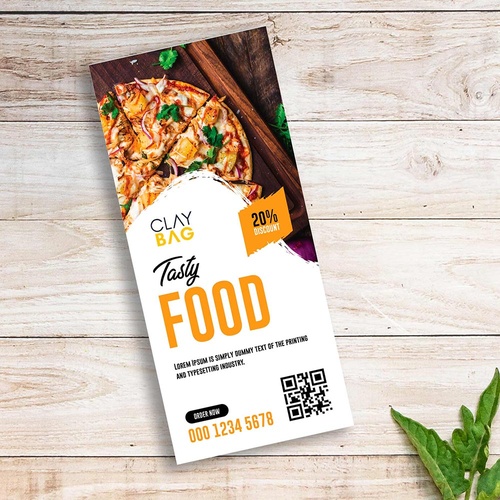 Tri-Fold and DL Menu Cards (300 GSM) — Custom branded marketing essentials from ClayBag