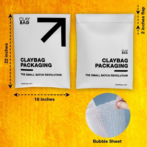 Courier Bubble Bags - 18in x 22in — Custom branded packaging from ClayBag