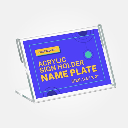 Acrylic Name Holder — Custom branded marketing essentials from ClayBag