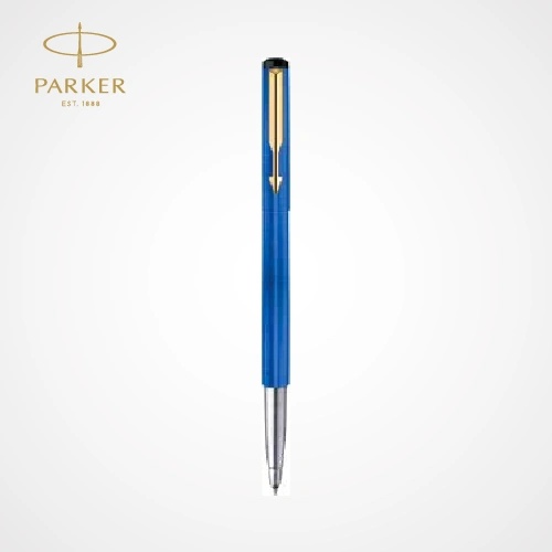 Vector Metallic Gold Trim Roller Ball Pen — Custom branded all products from ClayBag