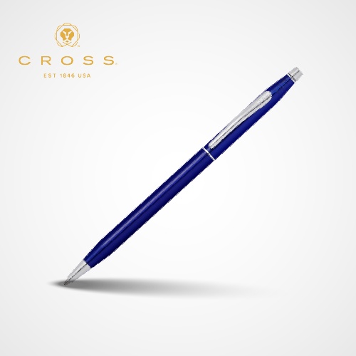 Classic Century Translucent Blue Lacquer CT Ballpoint Pen AT0082-112 — Custom branded pens from ClayBag